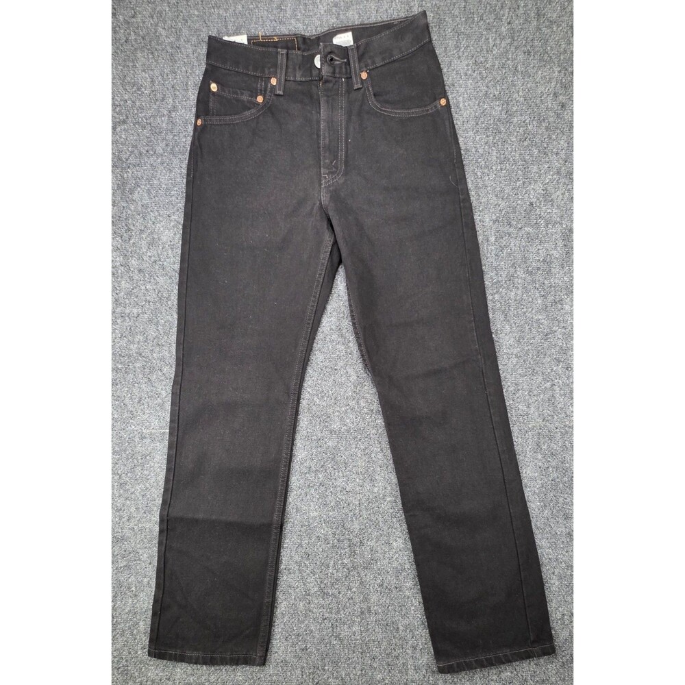 Vintage 90s Levis 505 Black Jeans 28x30 Regular Fit Straight Leg NWT Dead Stock